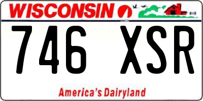 WI license plate 746XSR