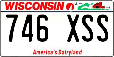 WI license plate 746XSS