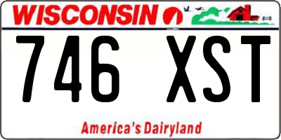 WI license plate 746XST