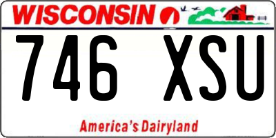 WI license plate 746XSU
