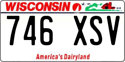 WI license plate 746XSV