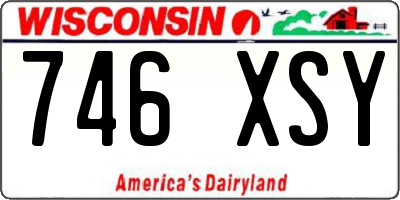 WI license plate 746XSY