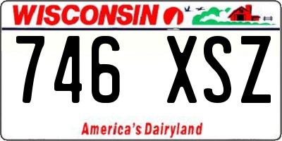 WI license plate 746XSZ