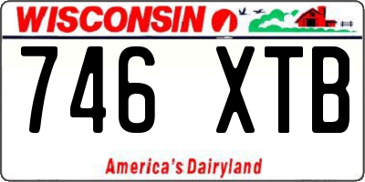 WI license plate 746XTB