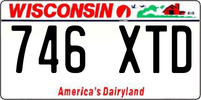 WI license plate 746XTD