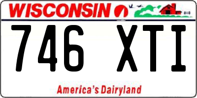 WI license plate 746XTI
