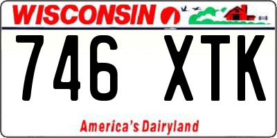 WI license plate 746XTK