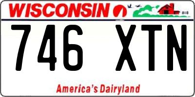 WI license plate 746XTN