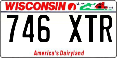 WI license plate 746XTR