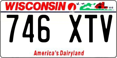 WI license plate 746XTV