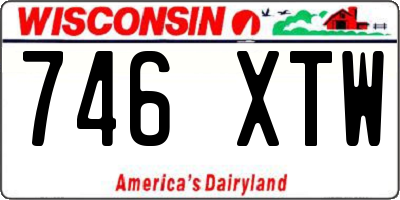 WI license plate 746XTW