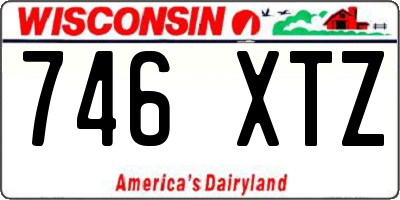 WI license plate 746XTZ