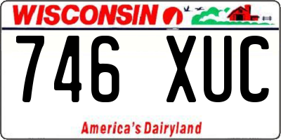 WI license plate 746XUC