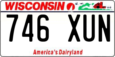 WI license plate 746XUN