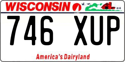 WI license plate 746XUP