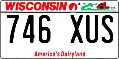 WI license plate 746XUS