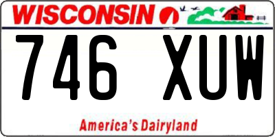 WI license plate 746XUW