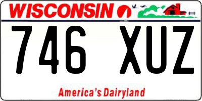 WI license plate 746XUZ