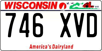 WI license plate 746XVD
