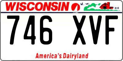 WI license plate 746XVF