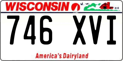 WI license plate 746XVI