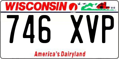 WI license plate 746XVP