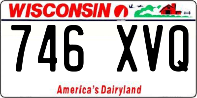 WI license plate 746XVQ