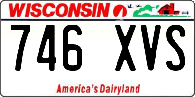 WI license plate 746XVS