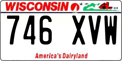 WI license plate 746XVW