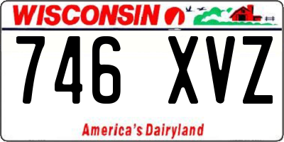 WI license plate 746XVZ