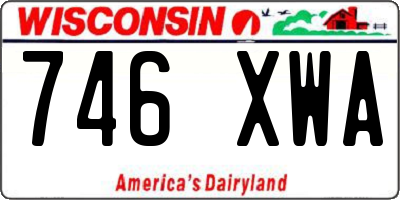WI license plate 746XWA