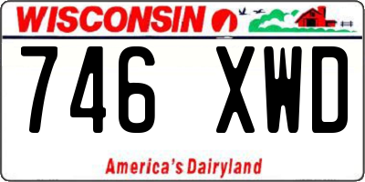 WI license plate 746XWD