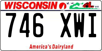 WI license plate 746XWI