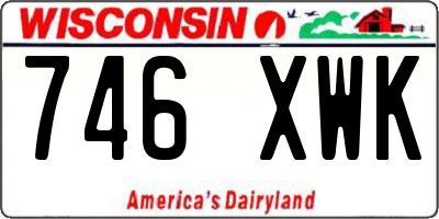 WI license plate 746XWK