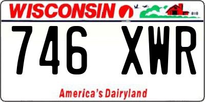 WI license plate 746XWR