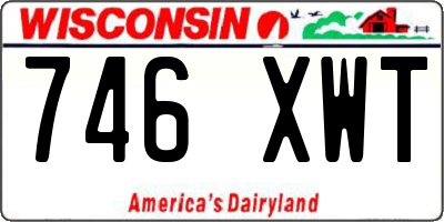 WI license plate 746XWT