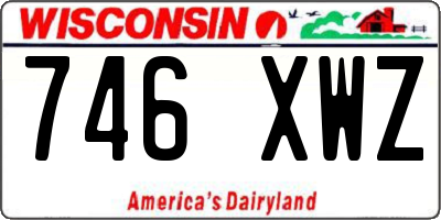 WI license plate 746XWZ