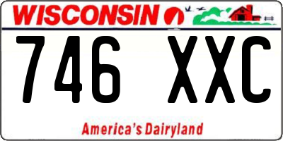 WI license plate 746XXC