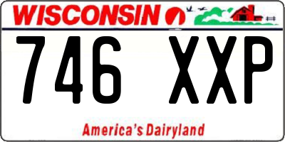 WI license plate 746XXP