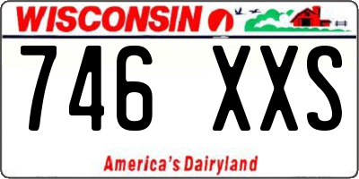 WI license plate 746XXS