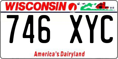 WI license plate 746XYC