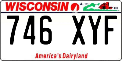 WI license plate 746XYF