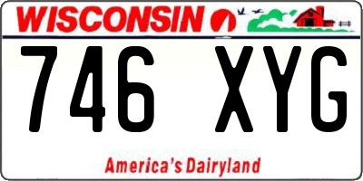 WI license plate 746XYG