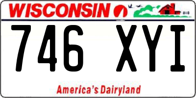 WI license plate 746XYI