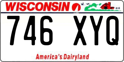 WI license plate 746XYQ