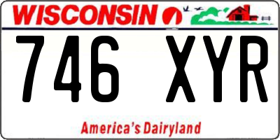 WI license plate 746XYR