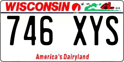 WI license plate 746XYS