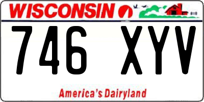 WI license plate 746XYV
