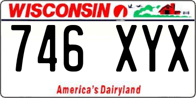 WI license plate 746XYX