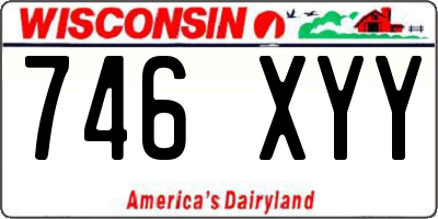 WI license plate 746XYY